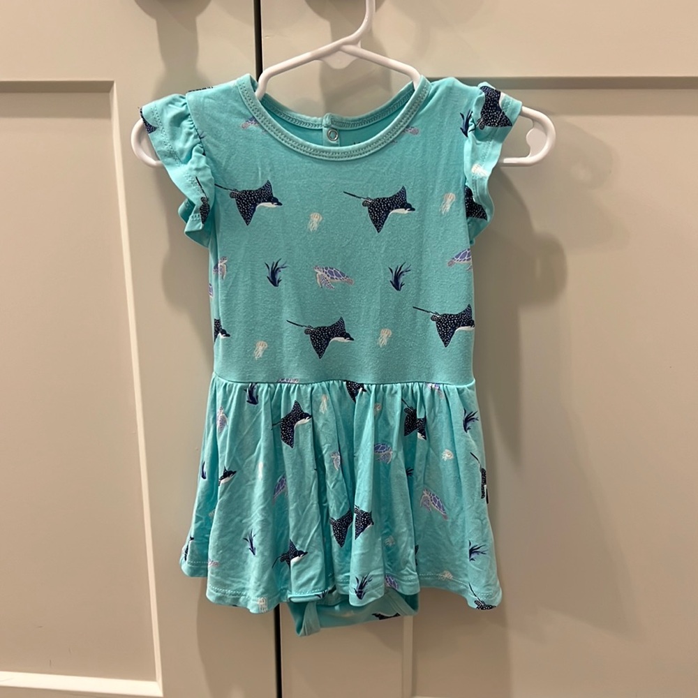 Kyte Baby Eagle Ray Twirl Bodysuit Dress